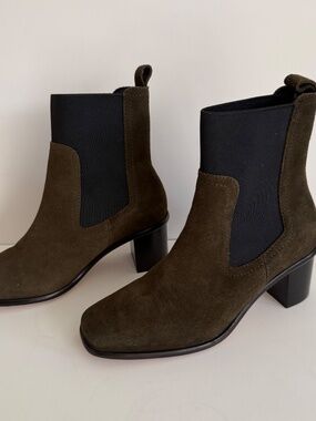 Patina Portland Leather Goods Vero Vine Green Chelsea Boots 13814 Women's Size 7